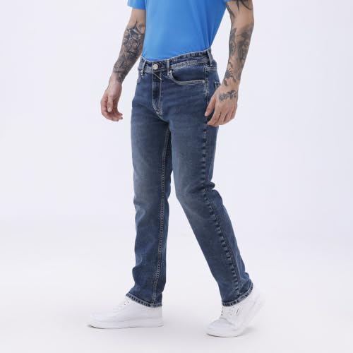 Image of BASICS Cotton Stretch Men's Jeans | Smart Casual Denim | Ultra-flexible stretch cotton denim. Modern style. Durable, breathable & built for all-day travel comfort.