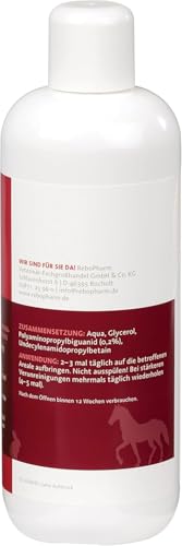 ReboHexan Spüllösung 500 ml: Essentielles Wundreinigungsmittel, Tiefenreinigung für alle Haustiere, Alkoholfrei, Schmerzlose Anwendung, sorgt für gründliche Reinigung