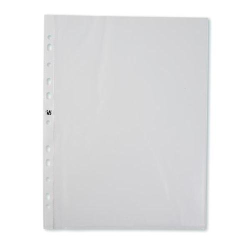 5 Star Office Punched Pocket Polypropylene Open Top and Side 40 Micron A4 Clear (Pack 100) (134635)