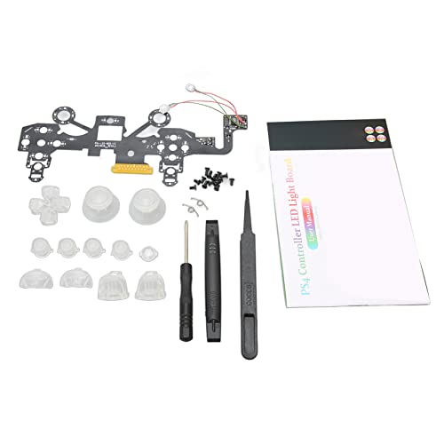 Kit de botões de LED, botões de face D Pad luminosos de substituição para Playstation 4