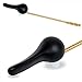 Toilet Tank Flush Lever Toilet Handle Front Mount Brass Flusher Arm Zinc Handle Universal Decorative Replacement Tool (Black)