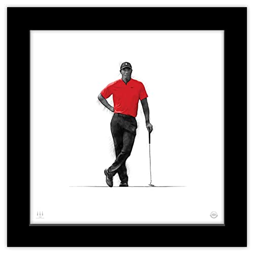 Trends International Gallery Pops Tiger Woods - Focus Wall Art, Black Framed Version, 12" x 12"