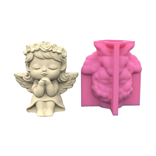WaTudouYe Kerzenhalter Harzform Gips Blumentopf Silikonformen Engel-Epoxidharz Gießformen für DIY-Schmuck Aufbewahrungsbox Stifthalterformen für Harz Stifthalterformen für Epoxidharz