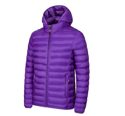 Image of Men's Winter Down Jacket Plus Velvet Hooded Stand Collar Warm Zipper Coat