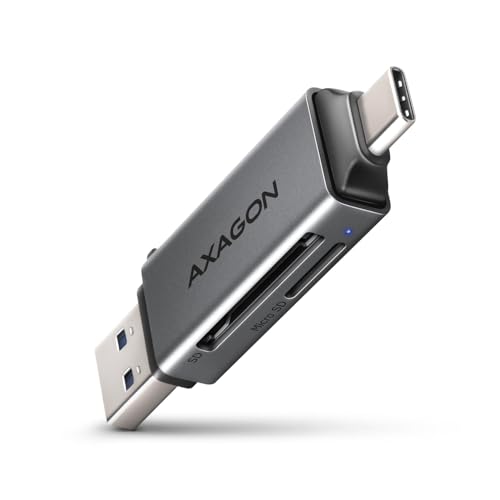AXAGON CRE-DAC External USB 3.2 Gen1 Type-C+Type-A 2-Slot SD/microSD