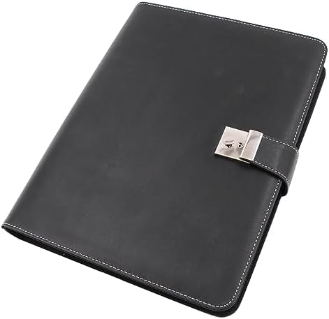 Alassio 31513 Document Folder A4 with 4-Ring Mechanism Nappa Leather Black