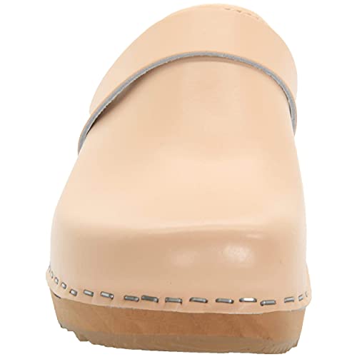 Image of Bjork Maja Wood Open Back Leather Clogs