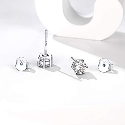 Silvora Orecchini a Bottone S925 Argento Sterling