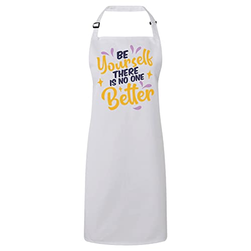 Tablier cuisine blanc Be Yourself anti-taches pour cuisiner sereinement