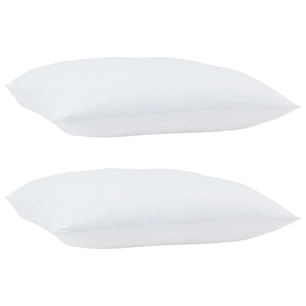 2 almohadas blancas 70 x 60 x 20 cm algodón poliéster almohada para dormir de lado, almohada de cama con relleno de poliéster suave, almohada cama para dormitorio y habitación de invitados