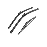 1pcs Automotive Universal J/U Hook Double Rubber Strip Wiper Blade Boneless Wiper Blade 14