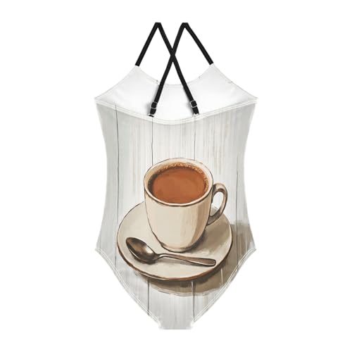 Girls Swimsuit 1-Piecing Swimwear Kids Bathing Suits Girls 5-6T Coffee2