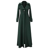 Kulywon Trench Winter Coats for Women Ladies Lapel Slim Jacket Long Parka Solid Button Closure Party...
