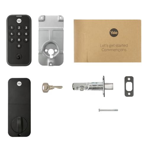 Image of Yale Code Keypad Deadbolt for Keyless Front Door Entry, Black Suede