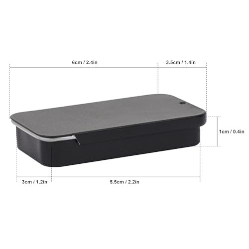 Image of 70 Pack Black Slide Top Metal Tin Containers, Mini Metal Tin Box with Slide Lid, Empty Lip Balm Containers for DIY Projects, Pills, Candies, Jewelry (2.36 x 1.34 x 0.43 Inch)