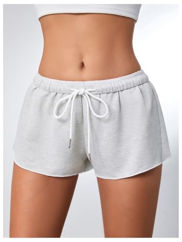 Milumia Women Drawstring Low Waist Mini Sweat Shorts Casual Summer Workout Track Lounge Shorts3