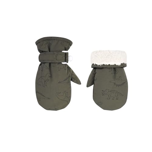 Toddler Waterproof Mittens, Baby Winter Warm Lined Fleece Ski Gloves, Infant Snow Gloves Baby Winter Mittens for Boys Girls (Green, M (2-4 Years))