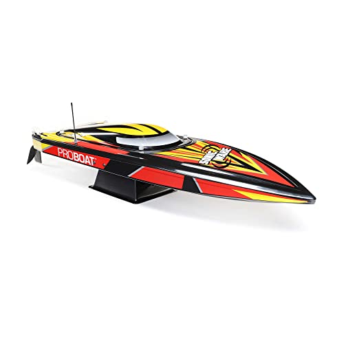 pro boat sonicwake v2 3634 self-righting brushless rc boat deep-v rtr batteries and charger not inccuded black prb08032v2t1