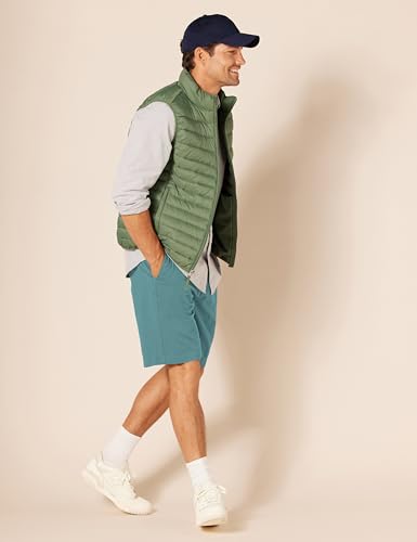 Image of Amazon Essentials Men's Classic-Fit 9 inch Cotton Twill Chino Shorts with Button-Through Pockets
