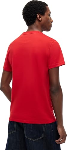 Tommy Jeans Herren T-Shirt Kurzarm Slim Sign Chest mit Logo, Rot (Ruby Red), XXL – Ansicht 2