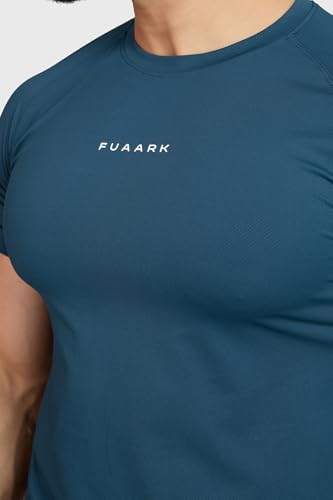 Image of FUAARK Men's Round Neck Slim Fit Gym Sports T-Shirt