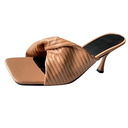 Mules à bout carré et talon Stilleto Twist stables pour femme