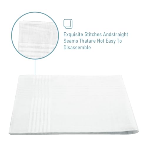 Image of URAQT Men's Handkerchiefs, Soft Gents Hankies Set