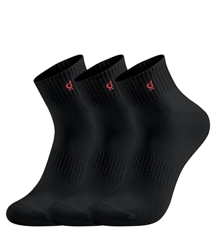 TRENDMALLS Cotton Blend Socks for Mens & Womens, Ankle Length Fit, Running wear Unisex Free Size (Packs of 3 & 6)