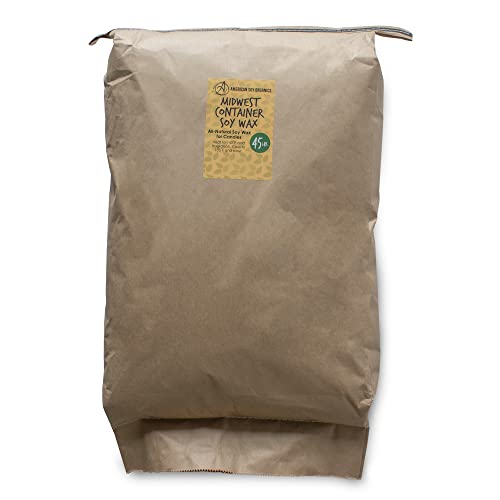 organic soy wax - American Soy Organics - 100% Midwest Soy Container Wax Beads for Candle Making, 45 lb Bag