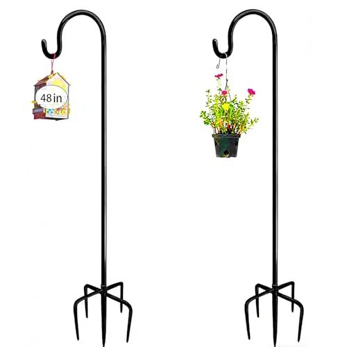 ADTSADDTO Garden Schäferhaken, 2 StÜCke 120 Cm Metall-Gartenstecker...