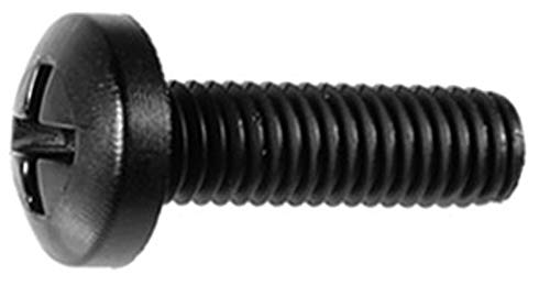 100 Nylon Phillips Pan Head License Plate Screws M6-1.0 x 20mm