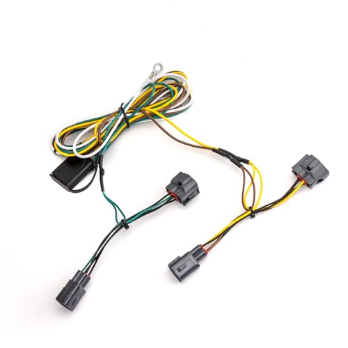 Image of Wsays Trailer Wiring Harness 4-Pin Plug & Play Compatible with Jeep Wrangler TJ 1998-2006