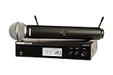Shure BLX24R/SM58 Wireless Microphone System - 14-Hour Battery Life, 300 ft Range, UHF | SM58 Handheld Vocal Mic, Single Channel Rack Mount Receiver | H11 Band (BLX24R/SM58-H11)