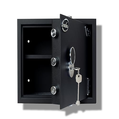 Image of Maxwel Lock and Key - Mechanical Safe Locker (20 Litres) | Home, Hotel and Office Safes with 5 locking bolts - Manual Locking Mechanism