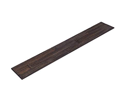 mywoodwall Non-Toxic DIY Wood Wall Paneling Brushed Grain Collection, Timeless Design, 100% FSC Certified Real Wood, Peel/Press Easy Installation, Anthracite, 10.1 sqf (7 Panels - 35-7/16" x 5-7/8")