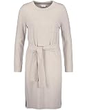 Gerry Weber Damen Strickkleid mit Wolle Langarm Strickkleider Kleid Strick unifarben knieumspielend Taupe Melange 38