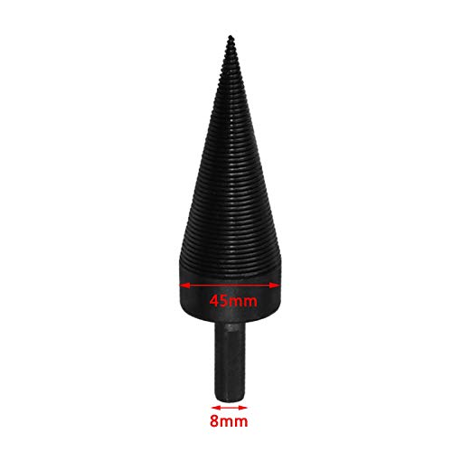 Creative-Idea Firewood Wood Log Splitter Drill Bit 45mm Screw Cone Hammer Drill Accessories Home Outdoor Camping Farms
