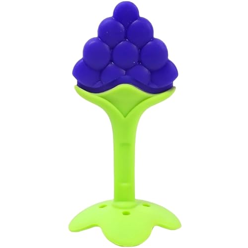 Image of Safe-O-Kid BPA-Free Organic Silicone Fruit Teether | Soft, Non-Toxic Teething Relief for Infants & Toddlers | Food-Grade for 0-12 Months - Blue