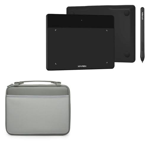 BoxWave Case Compatible with XP-Pen Deco Fun S - Hard Shell Briefcase, Slim Messenger Bag Briefcase Cover Side Pockets - Pewter