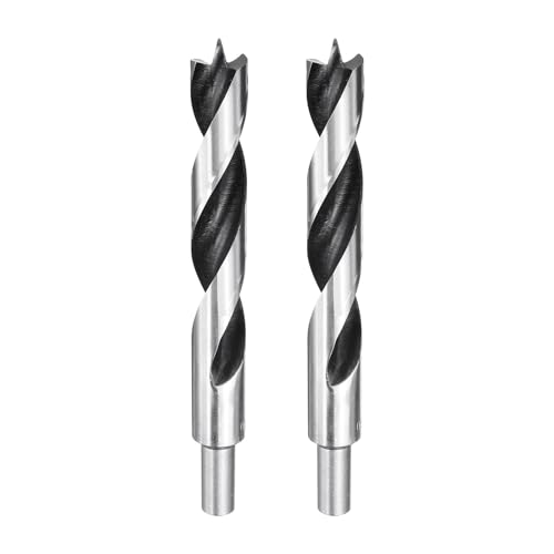 Mèche hélicoïdale bois 20 mm à finition argentée et pointe ronde de haute précision lot de 2