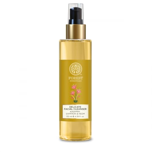 Forest Essentials Kashmiri Saffron and Neem Delicate Facial Cleanser, 200ml - --"Shipping by FedEx"