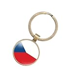EnigmaGlow Czech Republic Flag Keyring Key Chain Zinc Alloy Keychains Daily Keychain Home Car Keys for Men Women (Czech Republic)
