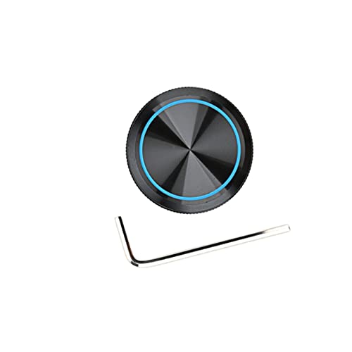 ifundom Aluminum Guitar Knob Black Cake Thread Button Volume Tone Control Knobs Bass Guitar Potentiometer Parts