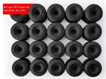 Kit 20 Capa Parafuso Roda Vw Gol Voyage Escrito Vw