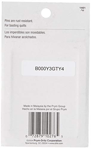Dritz Quilter de 5 cm, 40 unidades, pinos de segurança de aço niquelado, tamanho 3