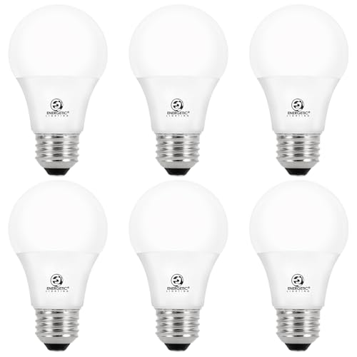 Image of Energetic 60W Equivalent, A19 LED Light Bulb, 2700K Soft White, E26 Medium Base, Non-Dimmable LED Light Bulb, 8W 760lm, ETL Listed 6 Pack