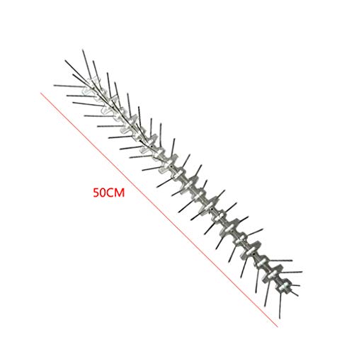 Flushzing 5PCS/Set Bird Repeller 50cm Stainless Steel Pigeon Nails Anti-Bird Anti-Dove Spikes Pest Control Tool