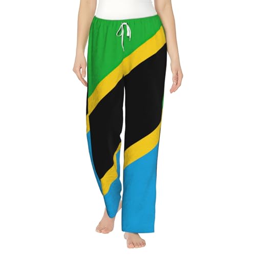 Pantalon pyjama flanelle femme Tanzanie anti-boulochage taille élastique