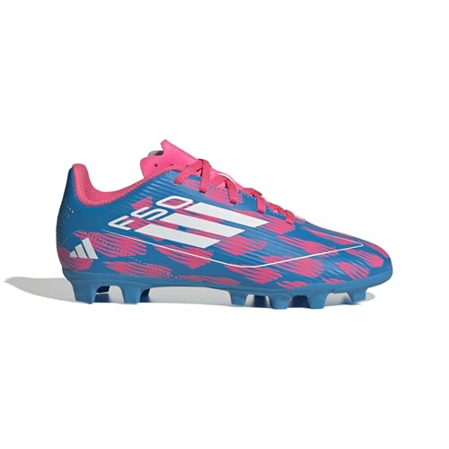 adidas F50 Club Youth Firm Ground Soccer Shoes - Comfortable Fit with Textured Synthetic Upper and Versatile Outsole