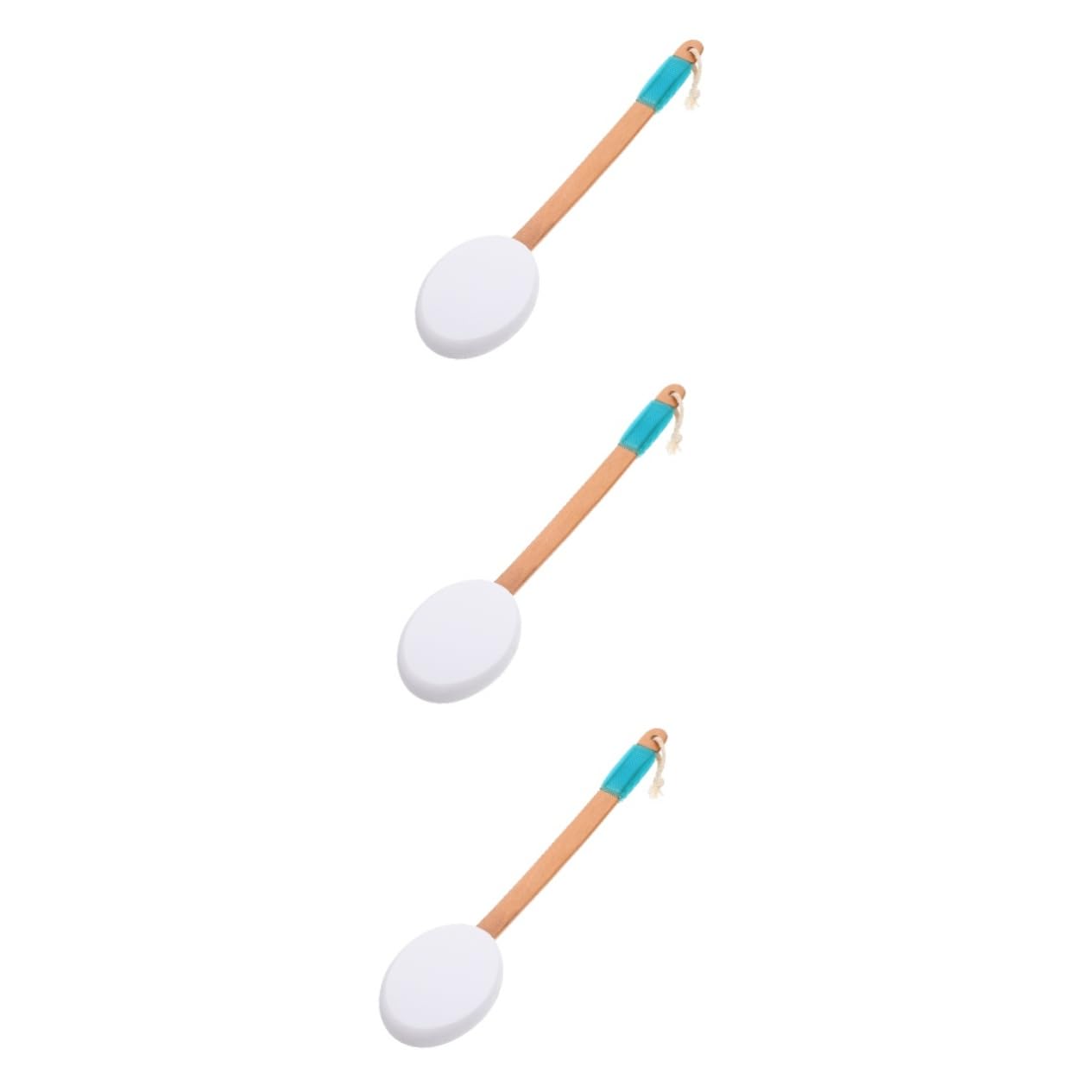 Healvian 3pezzi Spazzola Esfoliante Per Schiena Con Manico Lungo Applicatore Per Sole e Doccia Facile Da Controllare e Comfort Ottimale